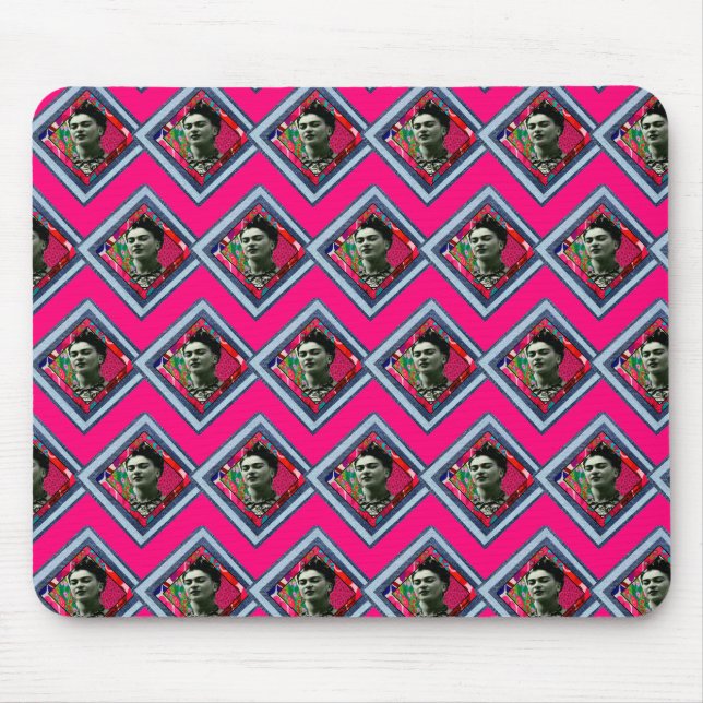 Alfombrilla De Ratón Frida Kahlo Retro Denim Diamond (Frente)