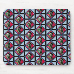 Alfombrilla De Ratón Frida Kahlo Retro Pink Denim