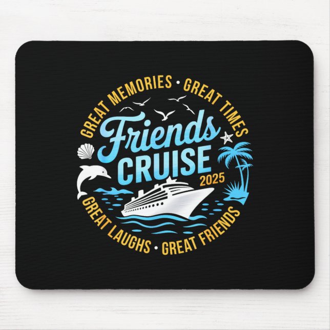 Alfombrilla De Ratón Friends Cruise 2025 Matching Group Vacation Trip C (Frente)