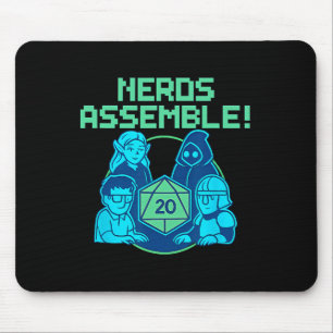 Alfombrilla De Ratón Frikis Emblema Juego de Mesa Dados Diseño de Jugad