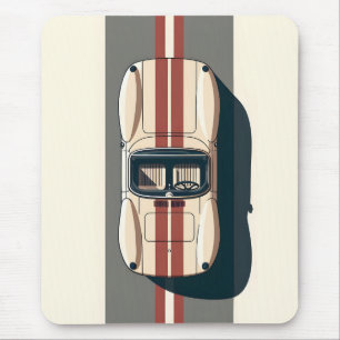 Alfombrilla De Ratón Frisas minimalistas para coche de carreras retro