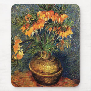 Alfombrilla De Ratón Fritillarias en un jarrón de cobre por Vincent van