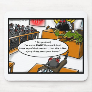 Alfombrilla De Ratón Frog Defendant Fly Jury Funny Gifts & Tees