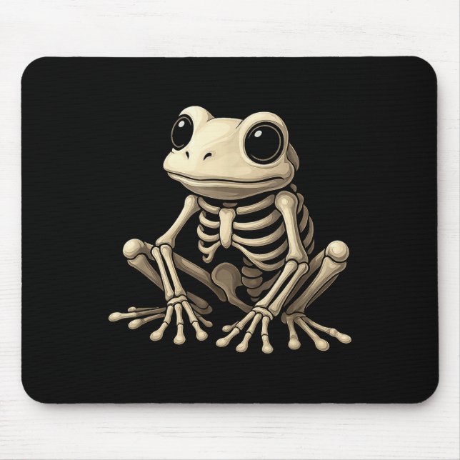 Alfombrilla De Ratón Frog Skeleton Halloween Funny Frog Lover Men Women (Frente)