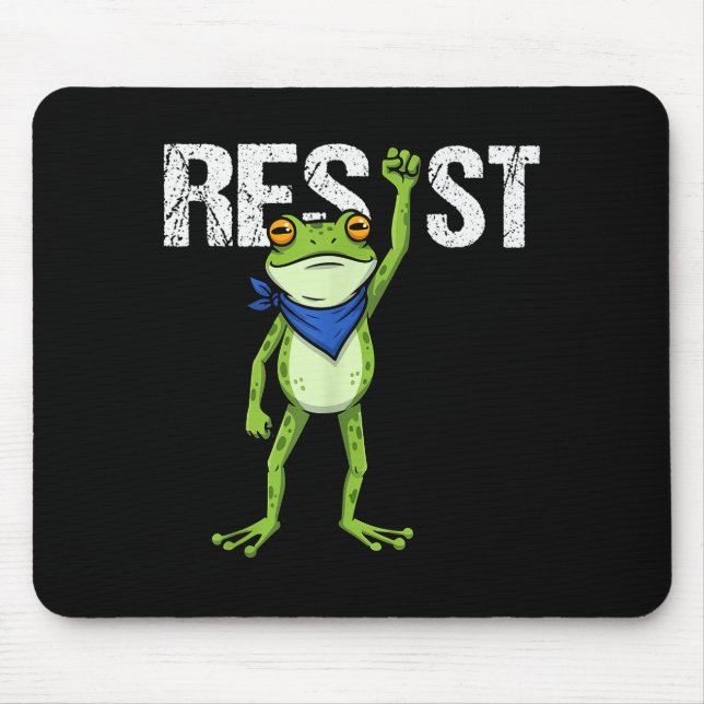 Alfombrilla De Ratón Frogs Resist - Rtland Frog Protest Funny  (Frente)