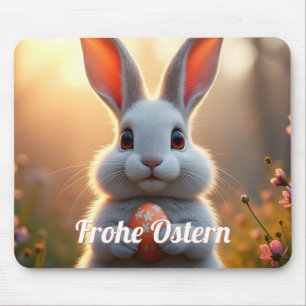Alfombrilla De Ratón Fröhlicher Osterhase im Zauber des Frühlings