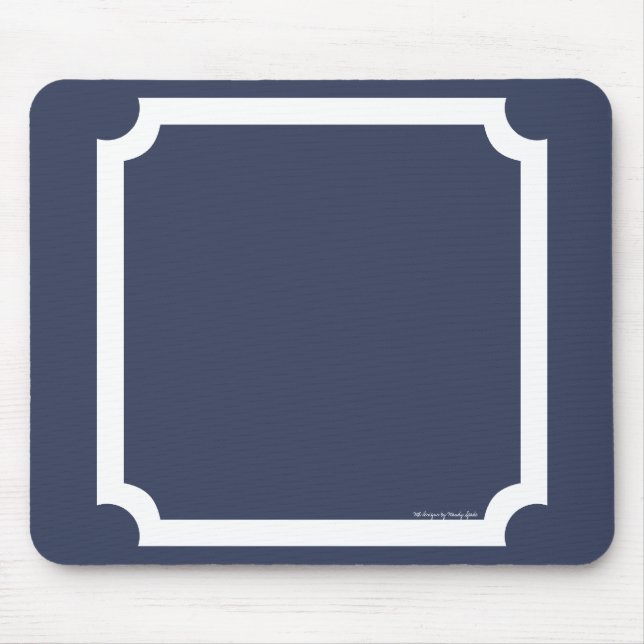 Alfombrilla De Ratón Frontera clásica Mousepad en marina de guerra (Frente)