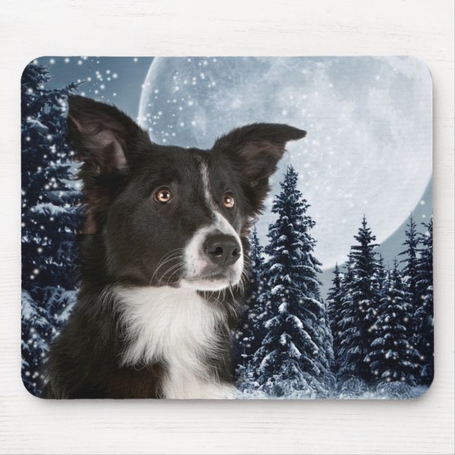 Alfombrilla De Ratón Frontera Collie Mousepad (Frente)