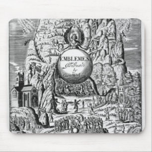 Alfombrilla De Ratón Frontispiece a los "emblemas" de George Wither,