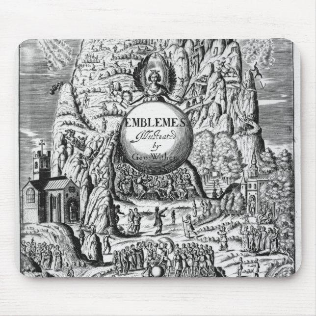 Alfombrilla De Ratón Frontispiece a los "emblemas" de George Wither, (Frente)