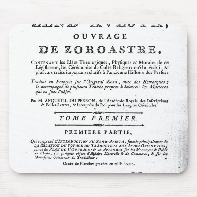 Alfombrilla De Ratón Frontispiece de una edición de 'Zend (Frente)