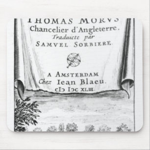 Alfombrilla De Ratón Frontispiece, 'la Utopía de Thomas More