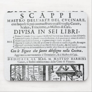 Alfombrilla De Ratón Frontispiece para cocinar el libro de Bartolomé