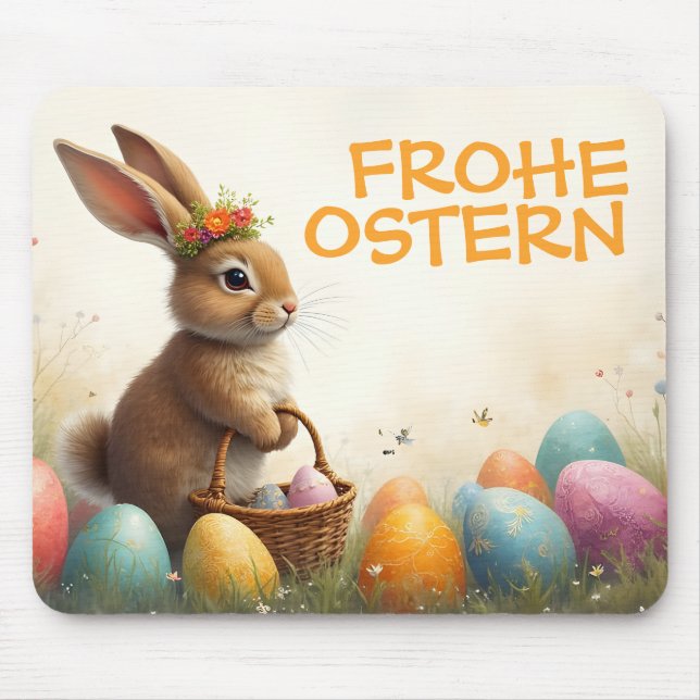 Alfombrilla De Ratón Frühlingsgrüß vom Osterhasen (Frente)
