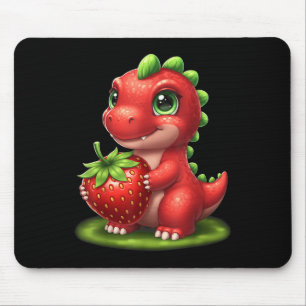 Alfombrilla De Ratón Fruta de verano de fresa cutánea Lover Dinosaur T