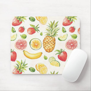 Alfombrilla De Ratón Fruta Plátano Lima Limón Fresa Piña