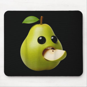 Alfombrilla De Ratón Frutas Niche Divertidas Pera Meme Brainrot Surreal