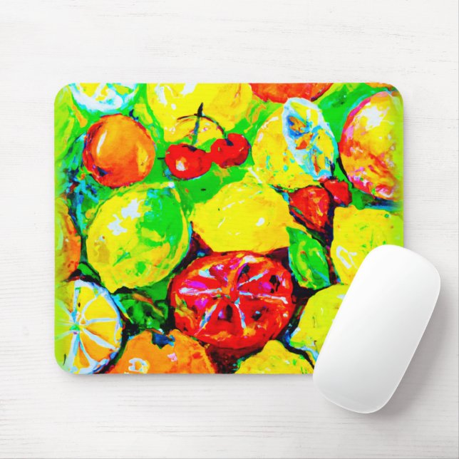 Alfombrilla De Ratón "Frutas Veraniegas" Arte Cuidado. Comprar ahora (Con ratón)