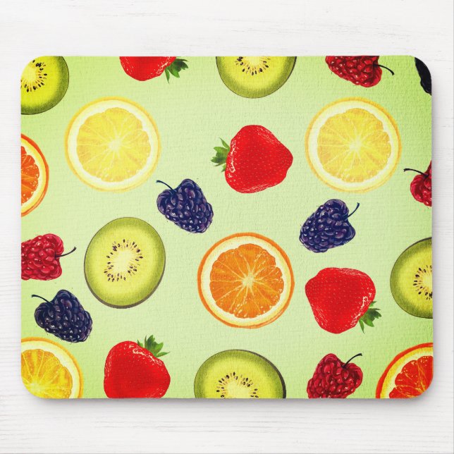 Alfombrilla De Ratón Frutos, fondo, patrón (Frente)