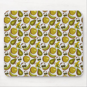 Alfombrilla De Ratón Frutos tropicales sin soldadura patrón amarillo y 
