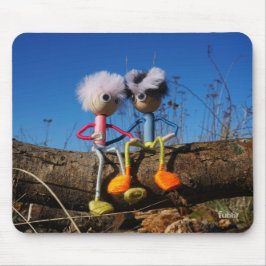 Alfombrilla De Ratón Fubby paartje dat romantisch verliefd zitten.