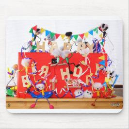Alfombrilla De Ratón Fubby's die feest vieren voor verjaardag.