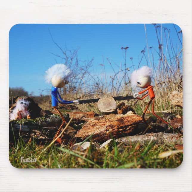 Alfombrilla De Ratón Fubby's die stam van boom doorzagen. (Frente)