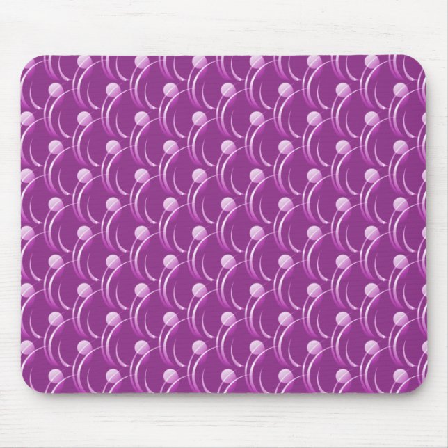Alfombrilla De Ratón Fuchsia Fancy Swirls Mousepad (Frente)