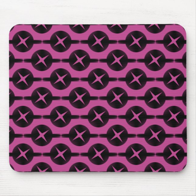 Alfombrilla De Ratón Fuchsia Poco frecuentes Círculos Mousepad (Frente)