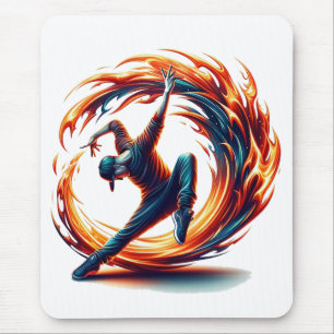 Alfombrilla De Ratón Fuego callejero de ruptura con energía urbana