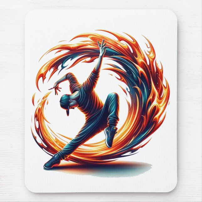 Alfombrilla De Ratón Fuego callejero de ruptura con energía urbana (Frente)