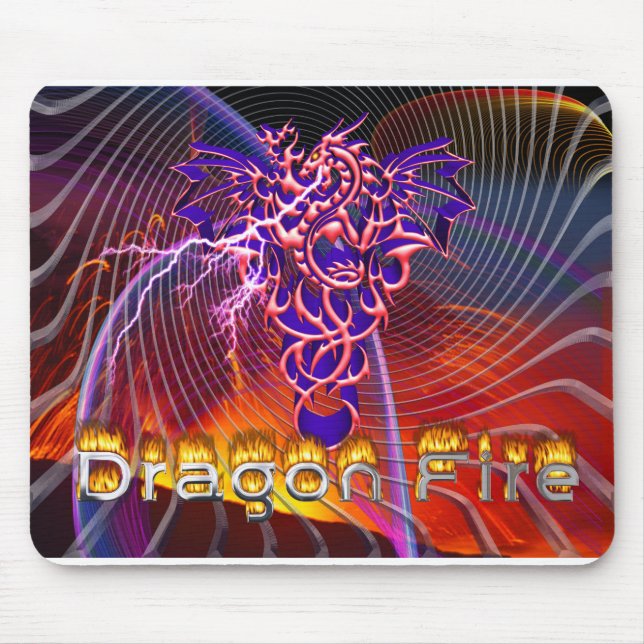 Alfombrilla De Ratón Fuego de Dragón  (Frente)
