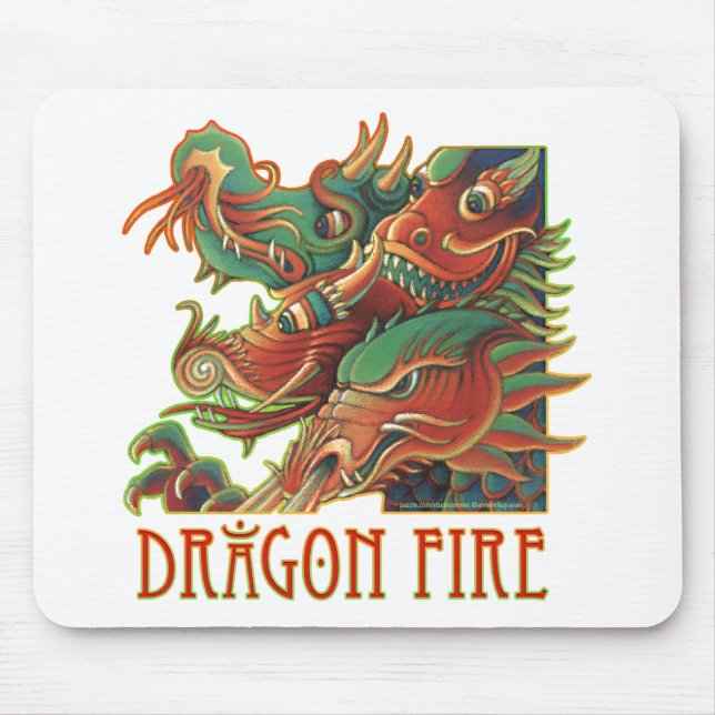 Alfombrilla De Ratón Fuego del dragón (Frente)