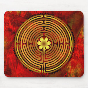 Alfombrilla De Ratón Fuego Mousepad del laberinto de Chartres