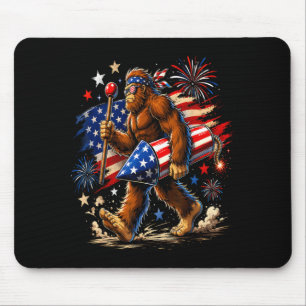 Alfombrilla De Ratón Fuegos Artificiales Bigfoot 4 De Julio Hombres Sas