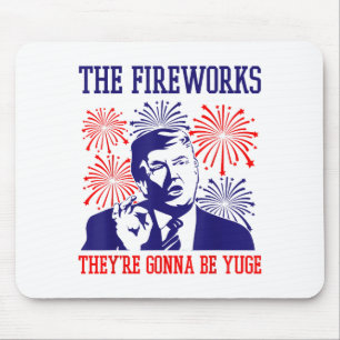 Alfombrilla De Ratón Fuegos Artificiales de Cita Divertida de Trump 4 d