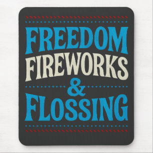 Alfombrilla De Ratón Fuegos artificiales de Libertad y Dentista Dental