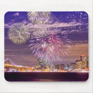 Alfombrilla De Ratón Fuegos artificiales del Año Nuevo de San Francisc