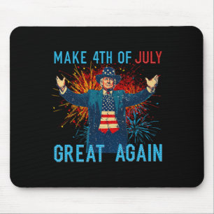 Alfombrilla De Ratón Fuegos Artificiales Divertidos Trump Hace Que El 4