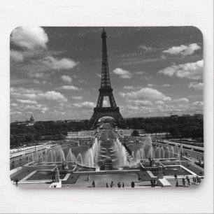 Alfombrilla De Ratón Fuente antigua París Francia Torre Eiffel