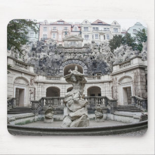 Alfombrilla De Ratón Fuente con estatua de Neptuno en Praga