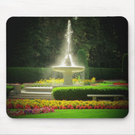Alfombrilla De Ratón Fuente de pulverización de jardín de flores