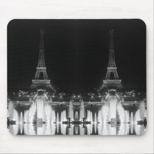 Alfombrilla De Ratón Fuente vintage de París Fontains Torre Eiffel noch
