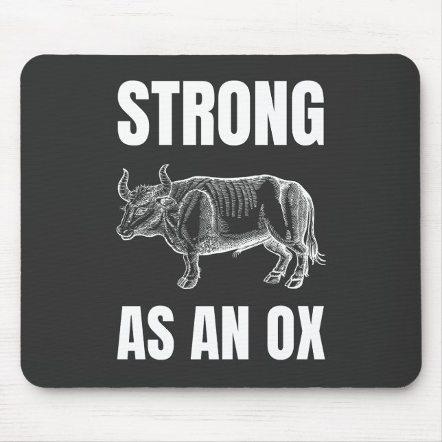 Alfombrilla De Ratón Fuerte como un Ox (Frente)