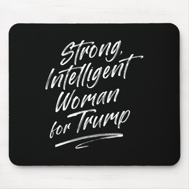 Alfombrilla De Ratón Fuerte Mujer Inteligente Trump 2024 Para Mujeres (Frente)