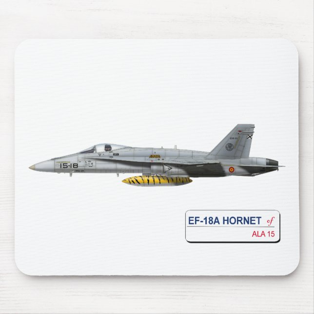 ALFOMBRILLA DE RATÓN FUERZA AÉREA DEL ESPAÑOL DEL AVISPÓN DE EF-18A (Frente)