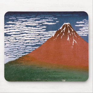 Alfombrilla De Ratón Fuji Rojo, El Volcán Aka Fujiyama Katsushika Hokus