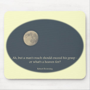 Alfombrilla De Ratón Full Moon Robert Browning Quote