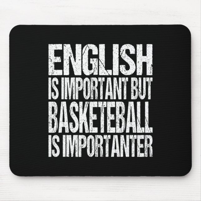Alfombrilla De Ratón Fun Basketball Cita Inglés Es Importante Jugador F (Frente)