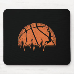 Alfombrilla De Ratón Fun Basketball Heartbeat Baloncesto Jugador